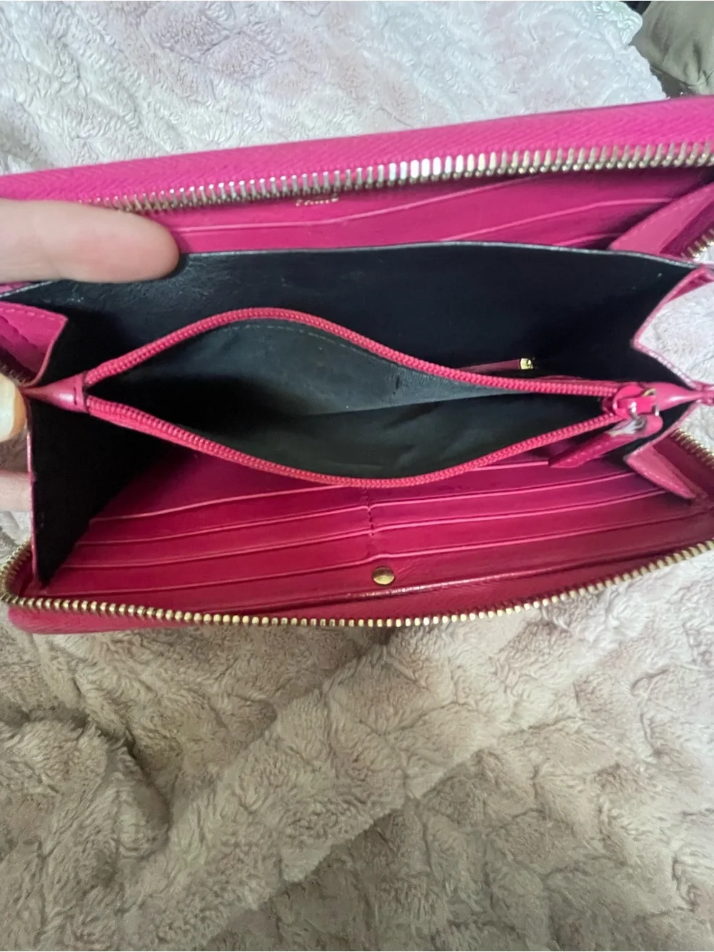 Yves Saint Laurent “Y” Style Ligne Zipper Wallet - Beautiful Bright Pink - Picture 7 of 11